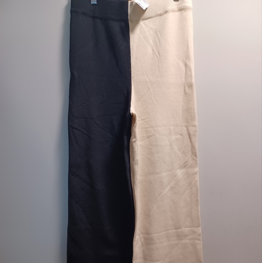 COLORBLOCK THICK FLARE PANTS